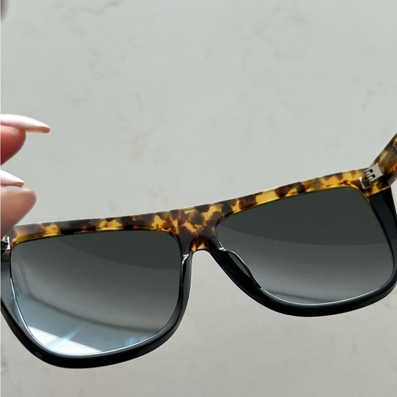 SAINT LAURENT Flat Top SL1 Tortoise Shell Sunglasses - Picture 10 of 11
